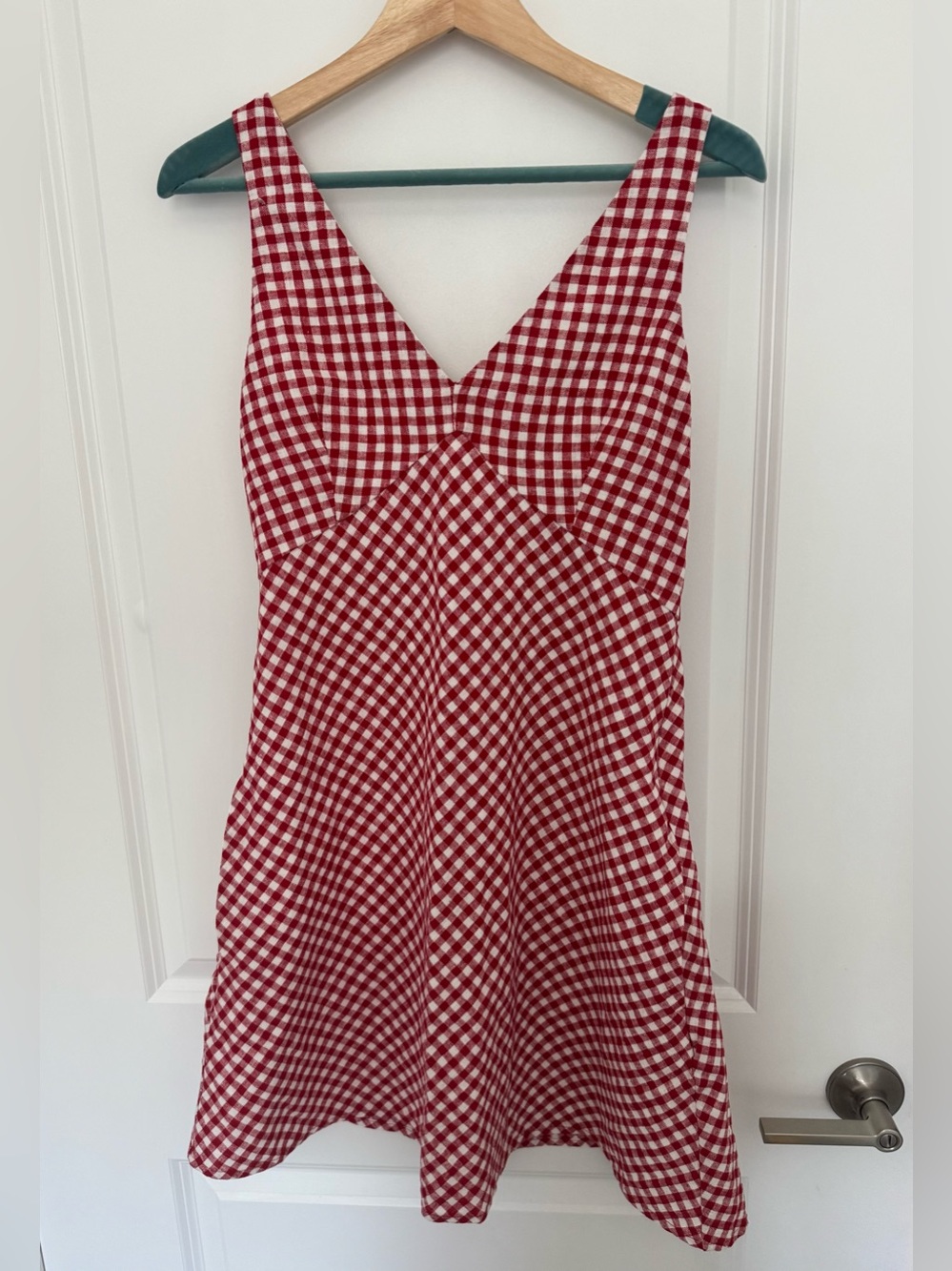NWT Abercrombie & Fitch V Neck Linen Blend Mini Dress - Picture 4 of 6